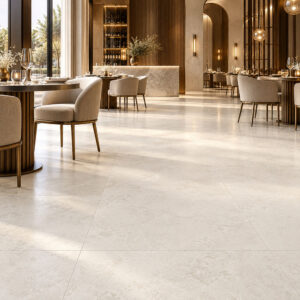 ORLANDO Bone rett 60x60 granitna keramika u elegantnom restoranskom enterijeru