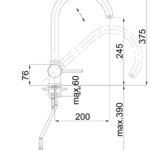HERZ FRESH BATERIJA ZA SUDOPERU PREGIBNA 00136