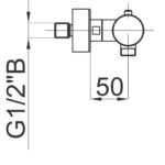 HERZ FRESH TERMOSTATSKA BATERIJA ZA TUŠ KADU 00440