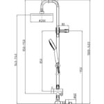 HERZ FRESH BATERIJA ZA TUŠ KADU SA USPONSKIM TUŠEM 00444