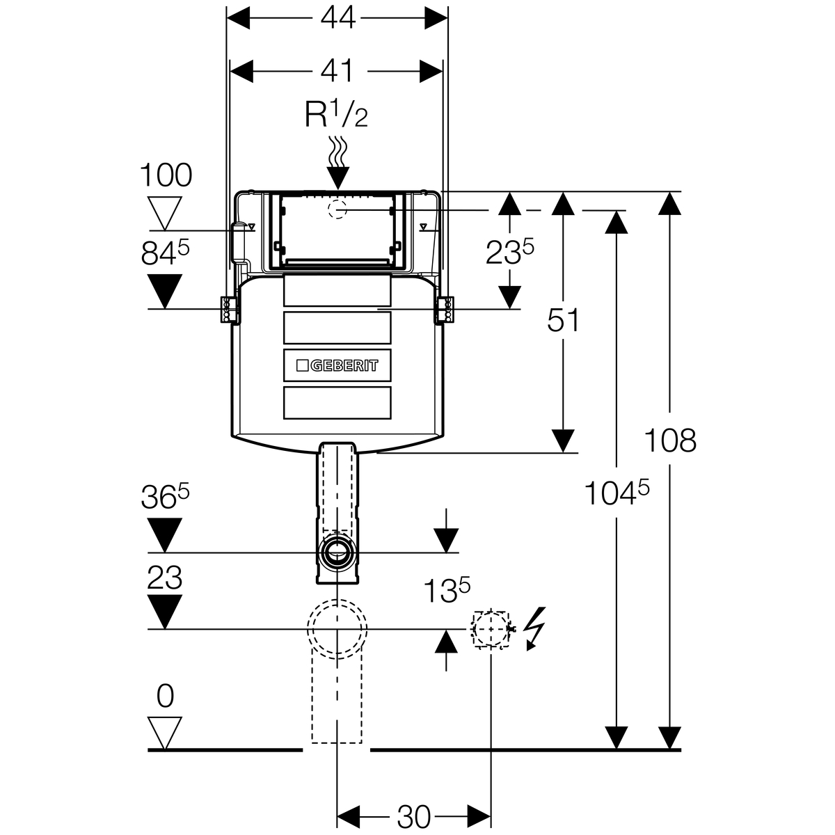 109.300.00.5 TC3 GEBERIT UGRADNI VODOKOTLIĆ SIGMA ZA PODNU WC ŠOLJU 109.300.00.5