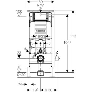 GEBERIT UGRADNI VODOKOTLIĆ DUOFIX H-112 111.311.00.5