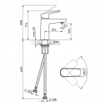 STOLZ Black baterija za lavabo 130101B