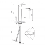 STOLZ Black baterija za lavabo 130109B