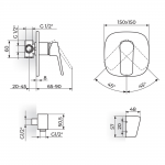 ROSAN STOLZ BATERIJA UZIDNA SA RUČNIM TUŠEM 131105