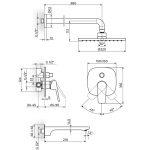 ROSAN STOLZ BATERIJA UZIDNA SA IZLIVOM I ZIDNIM TUŠEM 131301