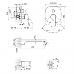 ROSAN STOLZ BATERIJA UZIDNA ZA KADU SA IZLIVOM 131501