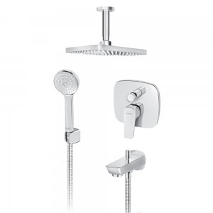 ROSAN STOLZ BATERIJA UZIDNA SA IZLIVOM, PLAFONSKIM TUŠEM 250X250MM I RUČNIM TUŠEM 131707