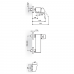 STOLZ Black baterija za tuš kadu sa ručnim tušem 137101B