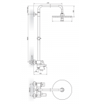 STOLZ Black baterija za tuš kadu sa izlivom, usponskim i ručnim tušem 137351B STOLZ Black baterija za tuš kadu sa izlivom, usponskim i ručnim tušem 137351B