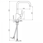 STOLZ Black baterija za sudoperu 2 cevi 138201B