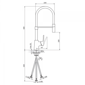 STOLZ baterija za sudoperu 3 cevi 138703 STOLZ baterija za sudoperu 3 cevi 138703
