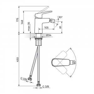 STOLZ Black baterija za bide 139101B STOLZ Black baterija za bide 139101B