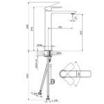 S2 Gold baterija za lavabo 230109G