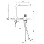 S2 Gold baterija za lavabo 230409G