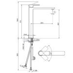 S2 Gold baterija za lavabo 230501G