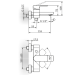S2 Gold baterija za kadu sa ručnim tušem 233101G