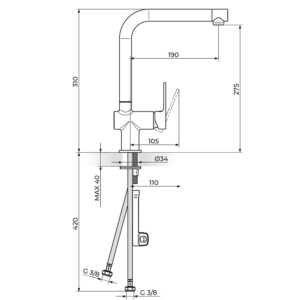 S2 baterija za sudoperu 2 cevi 238201