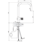 S2 baterija za sudoperu sa izvlačnim tušem 2 cevi 238401