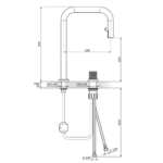 S2 podgradna baterija za sudoperu sa izvlačnim tušem 2 cevi 238502