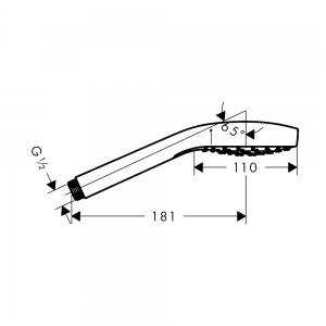 Hansgrohe Croma Select S 1F tuš ručica bela 26806400