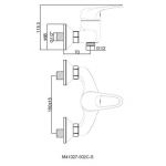 AQUABI ECO baterija za tuš kadu sa ručnim tušem T03156