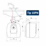 ELIT Talas inox bojler 10 litara niskomontažni 1080