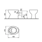FAYANS wc šolja baltik