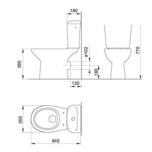 FAYANS Classic Canto monoblok baltik dimenzije
