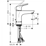 Hansgrohe Focus 100 baterija za lavabo 31607000
