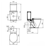 Ideal Standard Connect Cube monoblok univerzalni dimenzije
