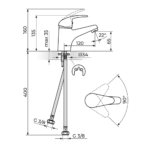 KING baterija za lavabo J301001