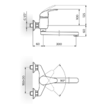 KING zidna baterija izliv 300mm J321030
