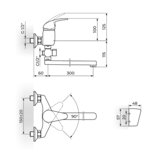 KING baterija za kadu - lavabo 