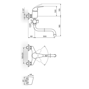 KING baterija za kadu - lavabo 