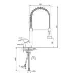 KING baterija za sudoperu sa tušem 2 cevi J389001