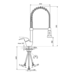 KING baterija za sudoperu sa tušem 3 cevi J389003