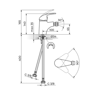 KING baterija za bide J391001