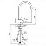 ROSAN SMART BATERIJA ZA SUDOPERU 3 CEVI JA382003
