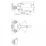 ROSAN CUBO BATERIJA ZA KADU - LAVABO JC34101
