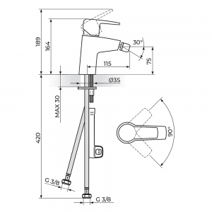 ROSAN CUBO BATERIJA ZA BIDE JC39101
