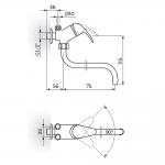 PERLA baterija za protočni bojler izliv 75 mm JP362002 PERLA baterija za protočni bojler izliv 75 mm JP362002