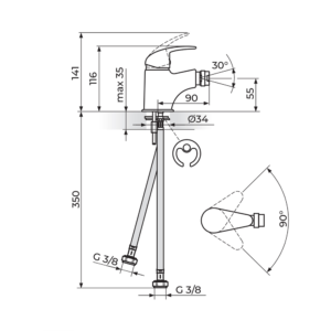PERLA baterija za bide JP391001