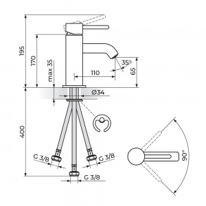 ROSAN ZERRO BATERIJA ZA LAVABO 3 CEVI JZ30103 ROSAN ZERRO BATERIJA ZA LAVABO 3 CEVI JZ30103