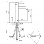 ROSAN ZERRO BATERIJA ZA LAVABO VISOKA 3 CEVI JZ30139 ROSAN ZERRO BATERIJA ZA LAVABO VISOKA 3 CEVI JZ30139