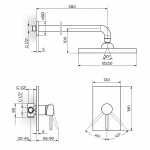 ROSAN ZERRO UZIDNA BATERIJA ZA TUŠ KADU SA UZIDNIM TUŠEM JZ31101