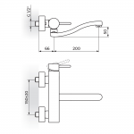 ROSAN ZERRO ZIDNA BATERIJA IZLIV 200 MM-S JZ3212S ROSAN ZERRO ZIDNA BATERIJA IZLIV 200 MM-S JZ3212S