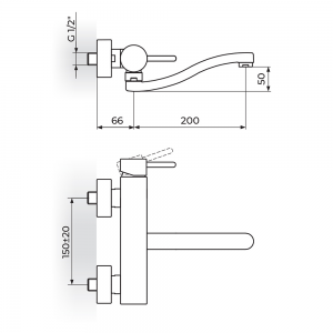 ROSAN ZERRO ZIDNA BATERIJA IZLIV 200 MM-S JZ3212S ROSAN ZERRO ZIDNA BATERIJA IZLIV 200 MM-S JZ3212S