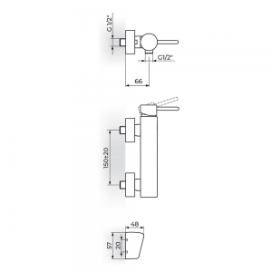 ROSAN ZERRO BATERIJA ZA TUŠ KADU JZ37101