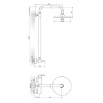 ROSAN ZERRO BATERIJA TUŠ KADU SA USPONSKIM TUŠEM  JZ37252